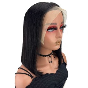 Xuchang Real Hair Lace Front Wig Bob Wig 4X4 13X4 Natural Color Wig Styling