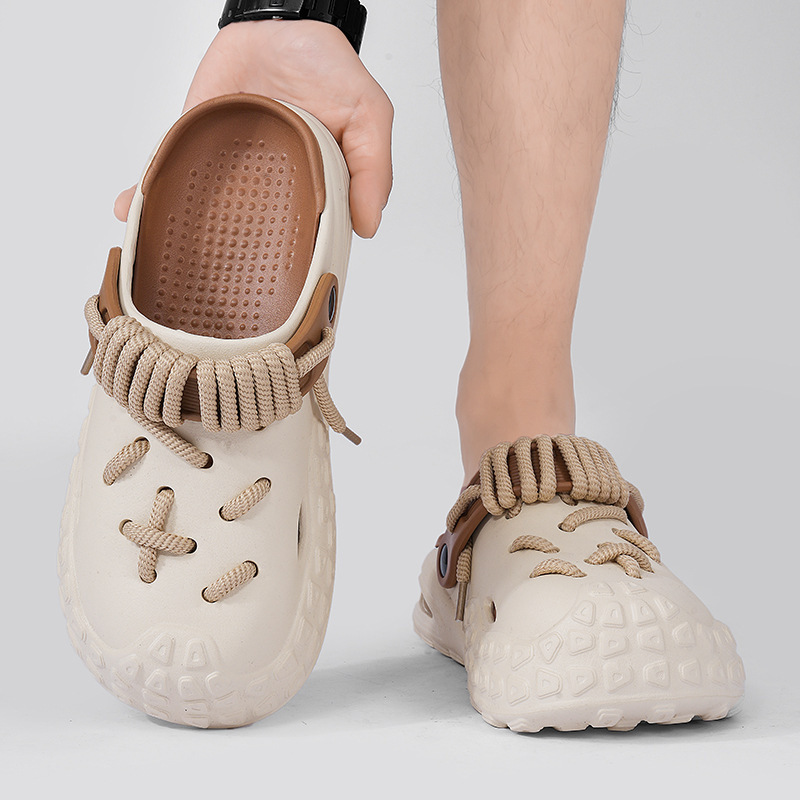 2024 여름 플랫폼 브레드 홀 신발 남녀 샌들 커플 스트랩 슬리퍼 외부 샌들 패션 비치