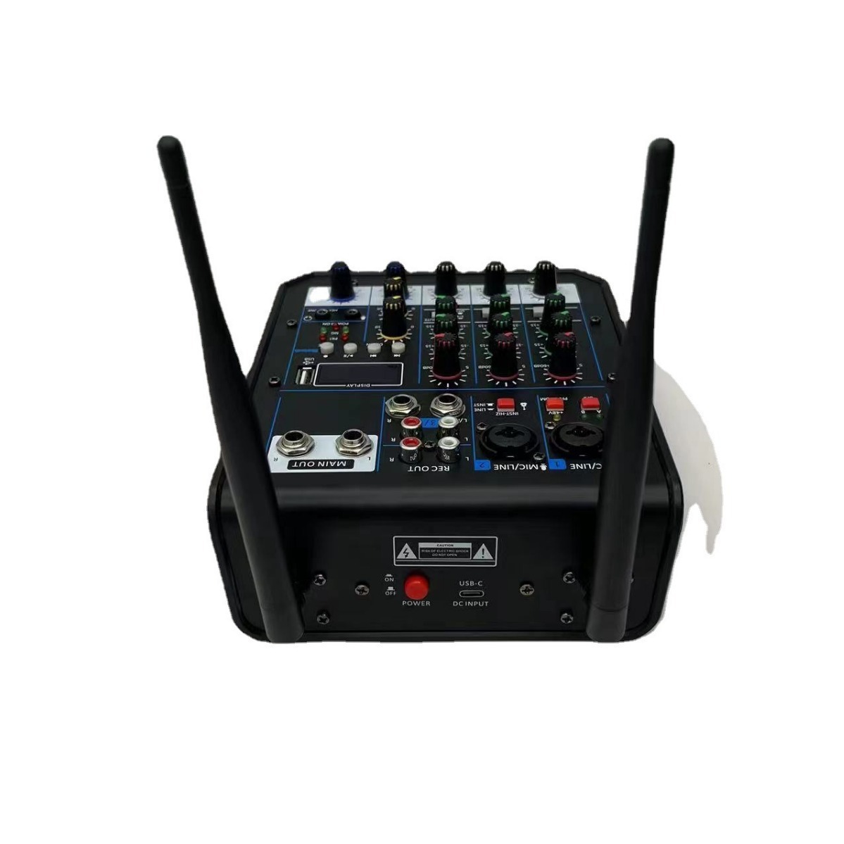 시장 조수 놀이 시리즈 홈 야외 휴대용 소형 4 방향 믹서 맞춤형 일대일 마이크 폭발