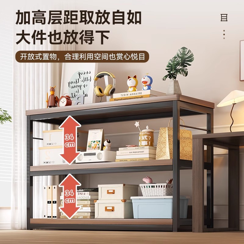Estante de piso simple multicapa pequeño estante de biblioteca dormitorio junto al escritorio de la pared integrado estante de almacenamiento de oficina
