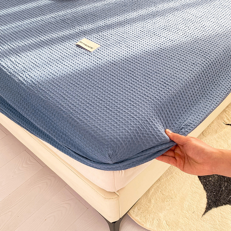 Nueva funda de cama de algodón Waffle de categoría A individual 2025 nueva funda de cama de algodón con cubierta protectora de colchón Simmons