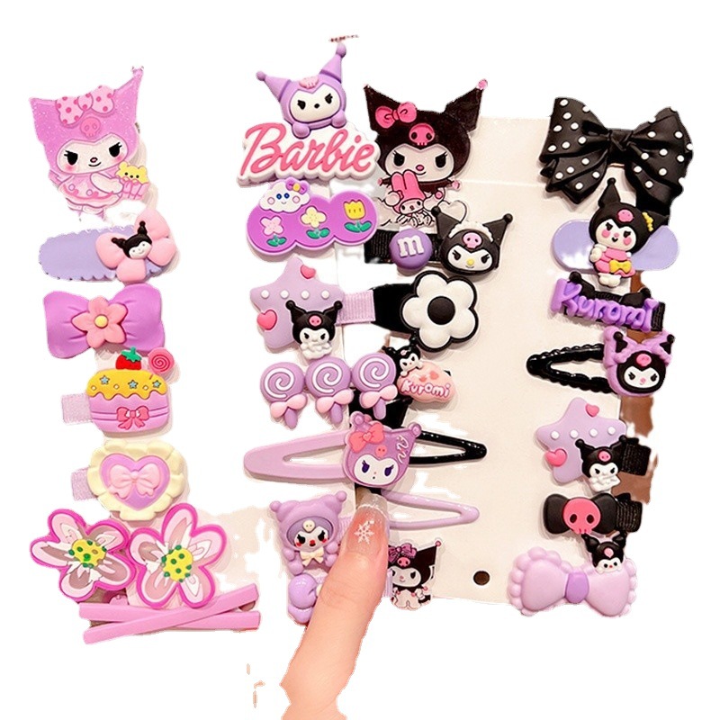 Coreano 14 piezas set adorable marca Kulomi nuevos niños dibujos animados niñas pinzas de cabello fábrica de accesorios de cabello al por mayor