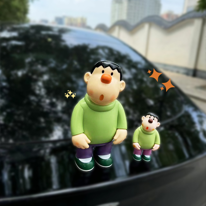 뚱뚱한 호랑이 자동차 장식품 자동차 외장 장식 자동차 지붕 장식 인형 고급 뚱뚱한 호랑이 자동차 후방 트렁크 엉덩이 펜던트