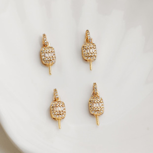 14K����ɫ��ʯ�L���ε������ �����������ñ diy�Ʒ���