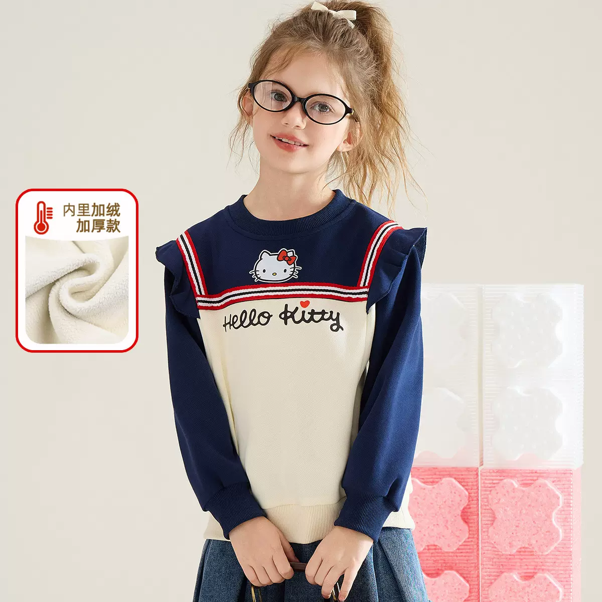 女童秋季卫衣2025新款中大童秋装经典学院风洋气时髦舒适上衣批发