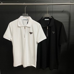 欧品潮牌PA男性poloシャツ半袖tシャツクラシック三角襟ファスナーデザイン対外貿易スポット