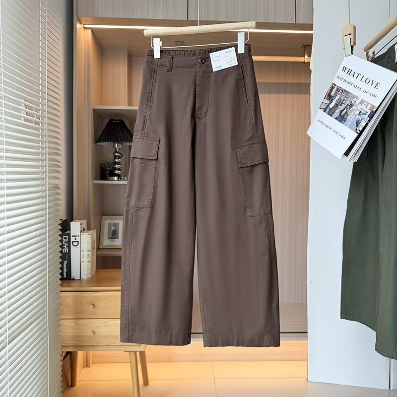 Pantalones Deportivos Cargo con Bolsillos de Poliéster