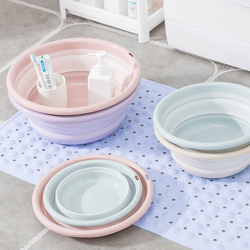 Collapsible Face Basin Travel Portable Washing Basin Large Plastic Basin Student Foot Soaking Magic Dorm Goodies