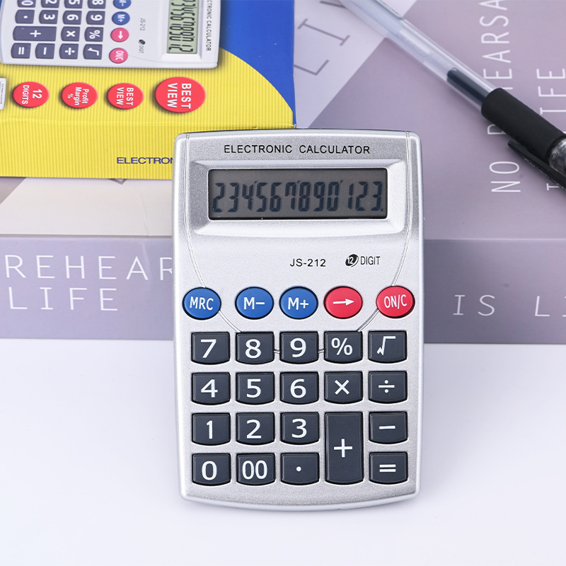 Fábrica al por mayor simple práctica computadora de 12 bits papelería de oficina JS-212 calculadora portátil de negocios