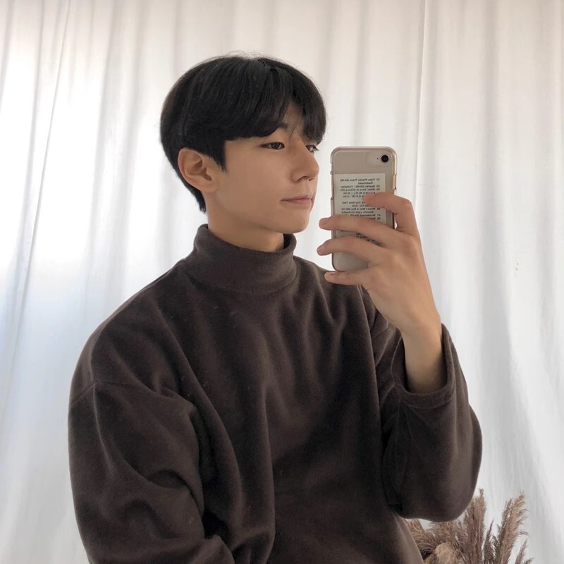[Clearance] Autumn men's half turtleneck pullover sweater Korean style trendy solid color coat student fleece-lined loose men