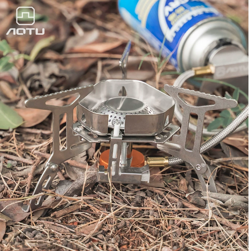 Открытый Кемпинг плита Пикник Сплит ветрозащитная газовая плита портативная плита длинный газовый бак интерфейс плита