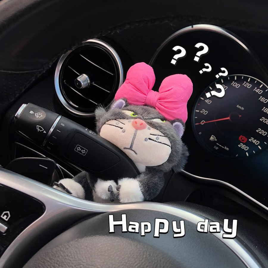 Automóvil control central limpiaparabrisas de mano pantalla de decoración muñeca adornos lindos muñecas de peluche juguetes accesorios para automóviles mujeres