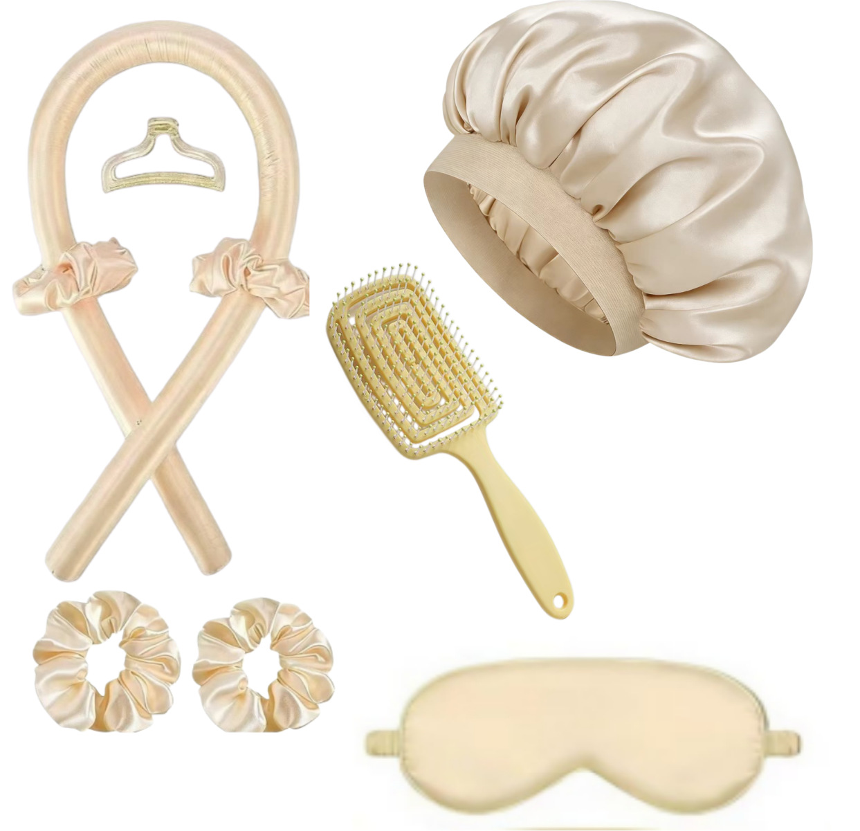Transfronterizos sin caliente rizos varillas de cabello sombrero de dormir ojos cubierta caja de peine conjunto de rizos de cabello amazon puede hacer rizos de cabello