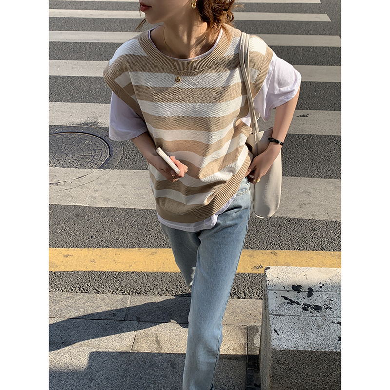 Gilet femme en Laine de soie glacée - Ref 3434812 Image 3