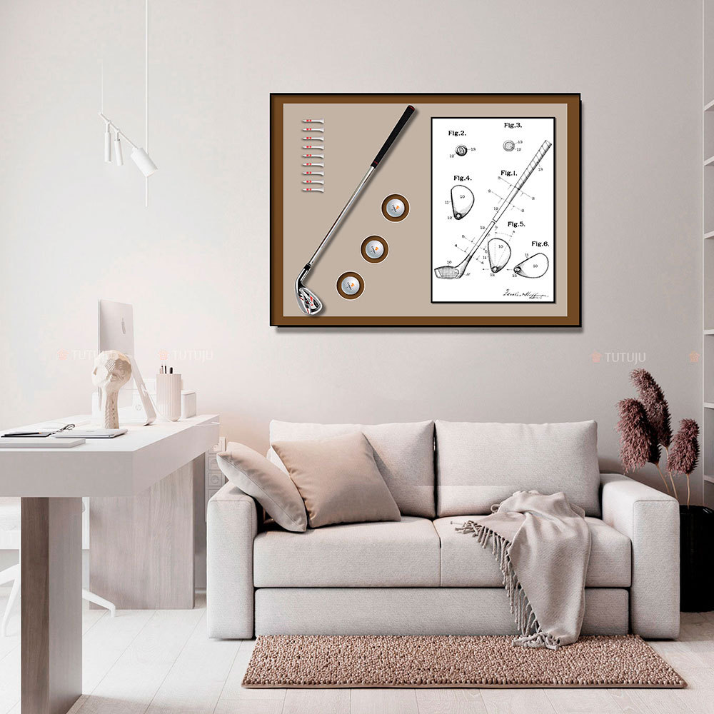 Golf colgando pintura sala de estar pintura decorativa sofá fondo pared pintura pasillo mural club colgando pintura