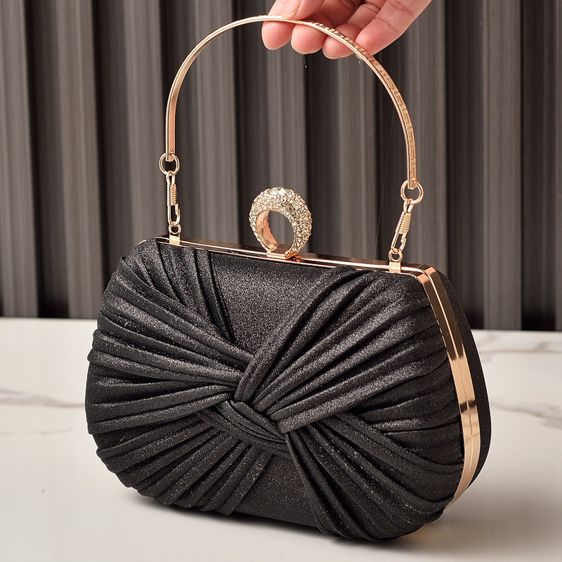 Nuevo cross-border Auchan moda bolsa de cena, bolsa de fiesta de arco, bolsa de vestido de noche de damas, bolsa de novia roja