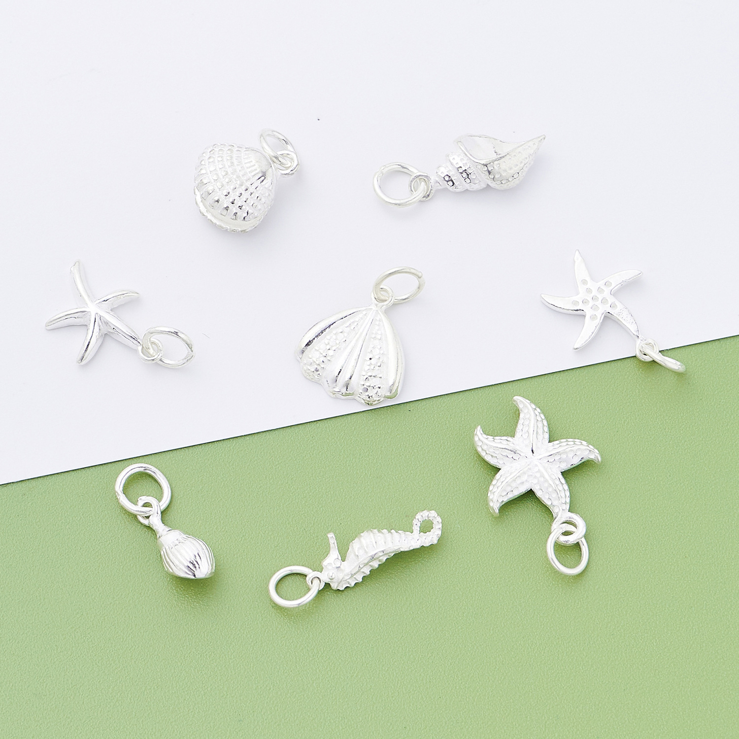 DIY Jewelry Accessories Classification 1 Piece Quantity 1 Piece 925 Sterling Silver Solid Color Pendant