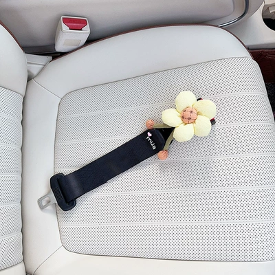 Baby Car Special Anti-Belly: Other Automotive Interior Supplies - black-anti-strangle-safety-belt-for-pregnant-women-cream-yellow-sunflower