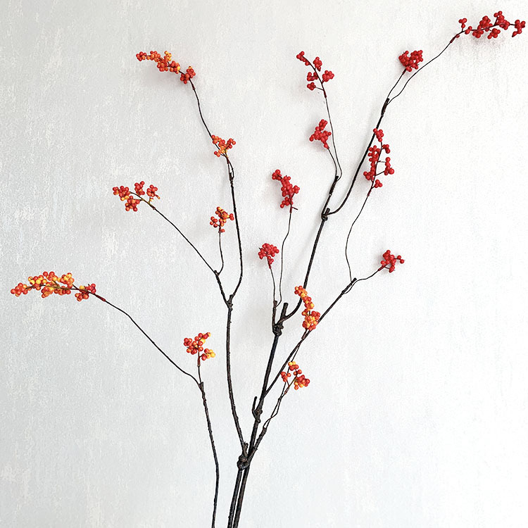 Artificial autumn fruit fortune fruit Chinese style red fruit foam fruit Zen Home Hall decoration fake flower bouquet