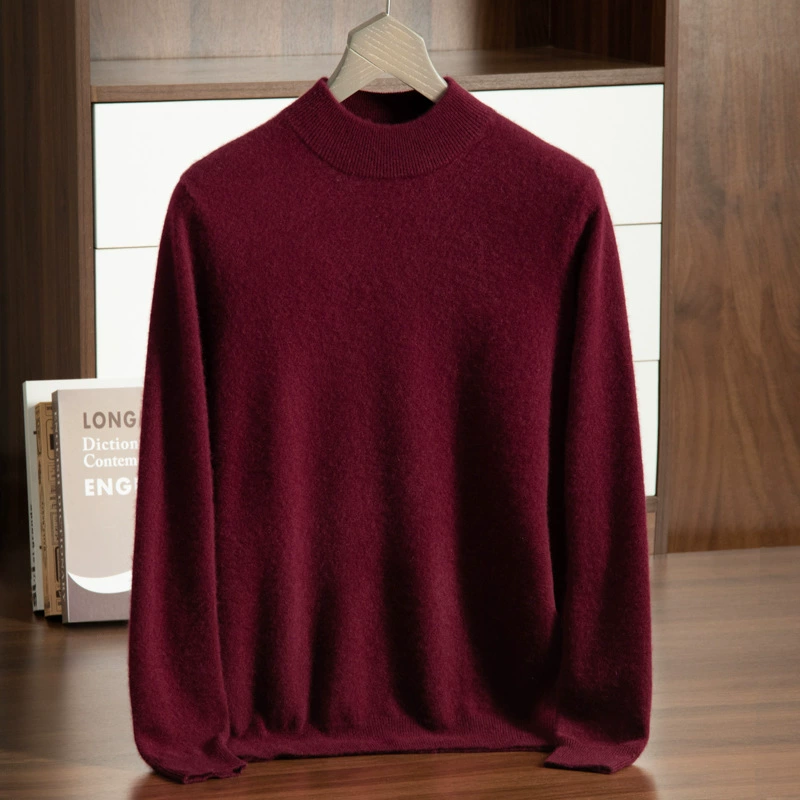 Knitted woolen cashmere demi-season sweater