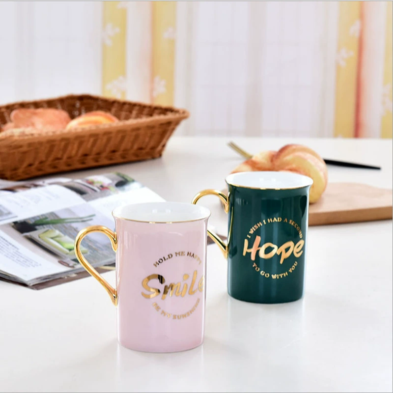 Керамическая чашка оптом от Tangshan Manufacturers Creative Couple Cup Gift Home Coffee Cup Bone China Phnom Penh Mug