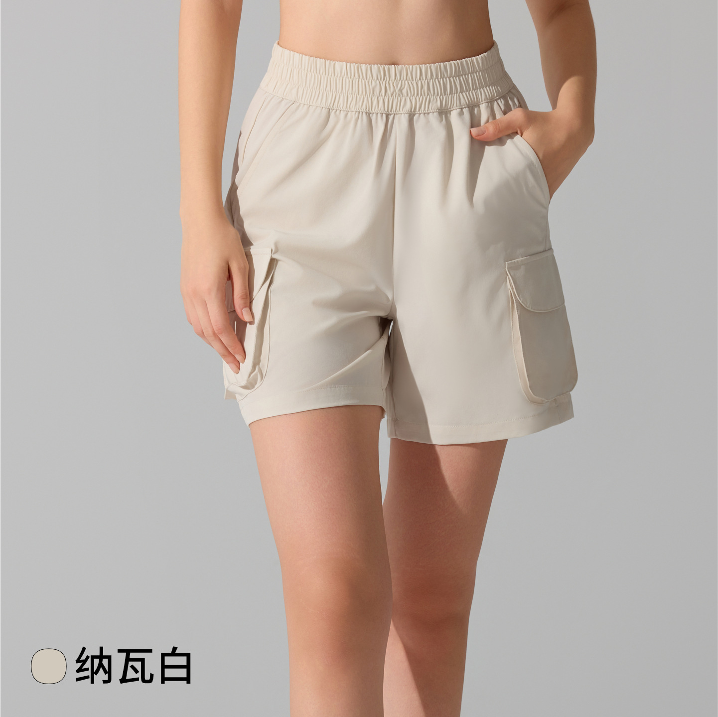 Pantalones cortos deportivos de secado rápido mujeres bolsillos de herramienta sueltos de verano corriendo al aire libre transpirables pantalones de fitness de yoga