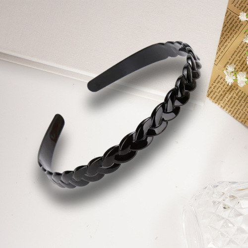 Hairbands, hair accessories, hairpins, hairpins, simulated black plastic braided hairbands, one dollar store and two dollar store jewelry wholesale