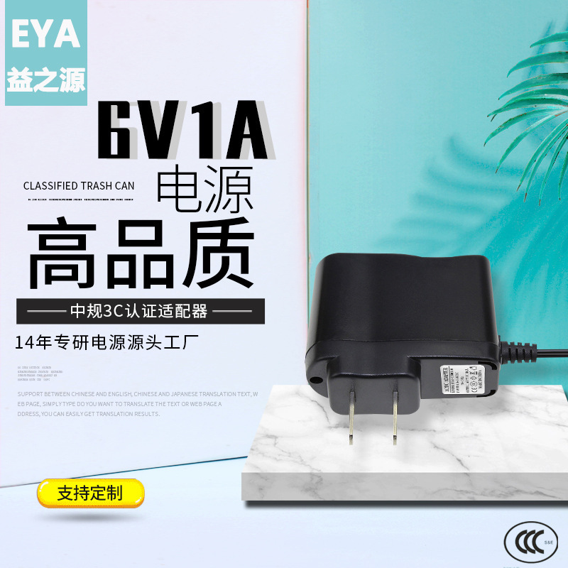 Ccc Certified 6V1000M Digital Scale Power Supply Pse6V1A Blood Pressure Monitor Charger Car Adapter Dc