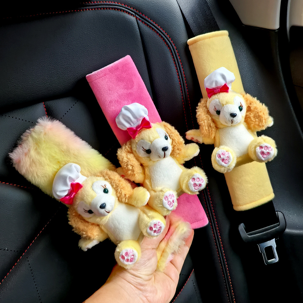 Protector de Hombro para Cinturón de Seguridad de Peluche Decorativo para Automóvil