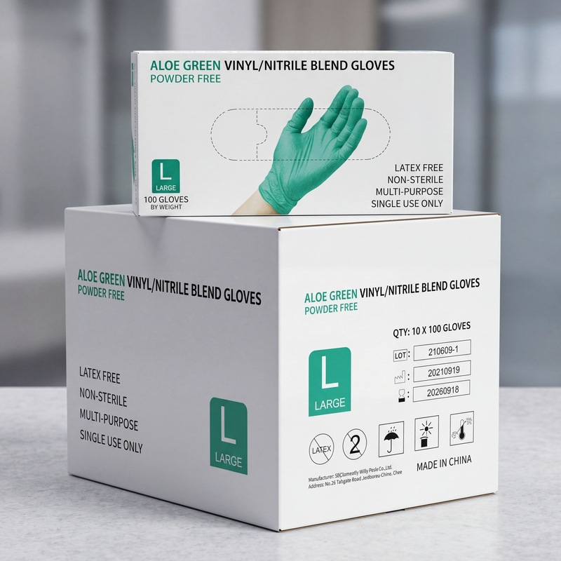 Guantes de nitrilo desechables de látex de caucho