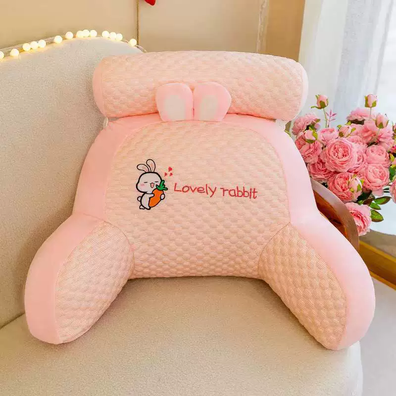 Лёгкая шелковая игрушка Doudou для кровати — большая подушка с тягой на спину, подушка для кровати, подушка для чтения, поясничная подушка, подушка на кровати, летом