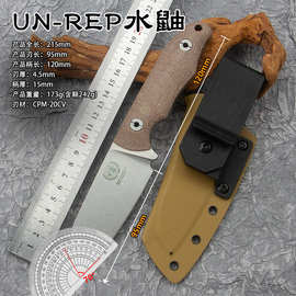 防锈战术匕首防滑亚麻柄 劈砍切割两用 便携战术刀鞘求生应急工具