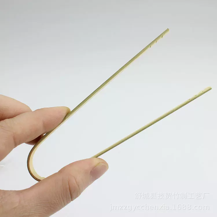 竹制品竹夹食品夹青皮竹夹染色竹夹面包夹厂家直销食品级点心