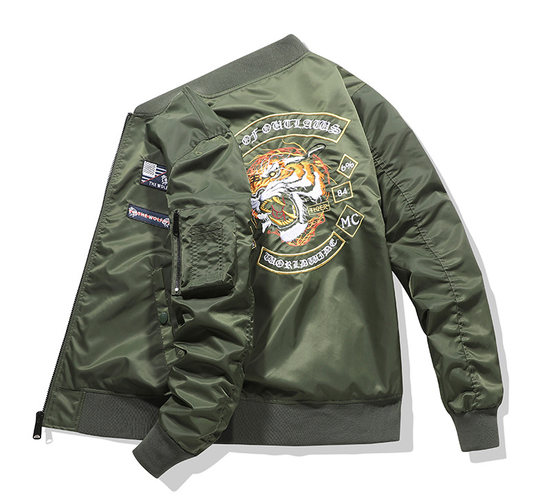 Retro Pilot Baseball Jacket For Men High Street Workwear Style_voghion.com