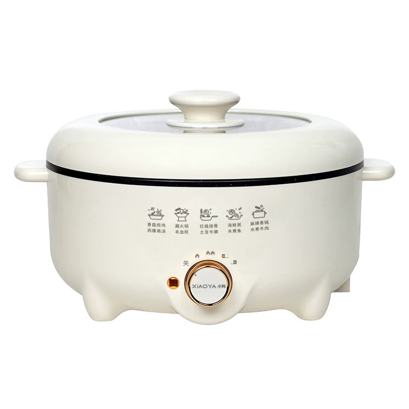 П Processing and customizing Xiaoya brand household electric hot pot multi-functional non-stick pot integrated electric cooking pot 5L capacity mandarin duck pot