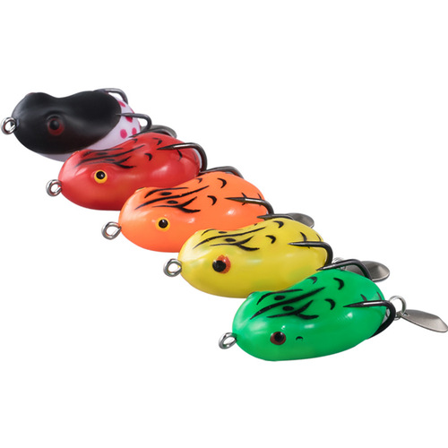Rabbit Frog Lure Shimmer Double Hook Ray Frog 5.4g\4.5cm Modified Ray Frog Lure Fishing Black Carp Bait