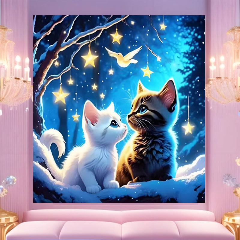 20 * 20 Crazy Zoo City pintura digital a mano diy dibujos animados pintura a mano Judith Decoration