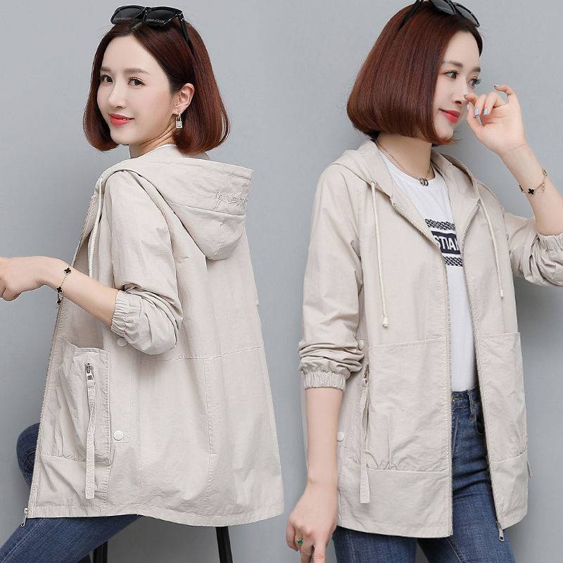 [Lining/Good Quality] Coat Women's Spring and Autumn Elegant Small Top Casual Short Windbreaker Spring