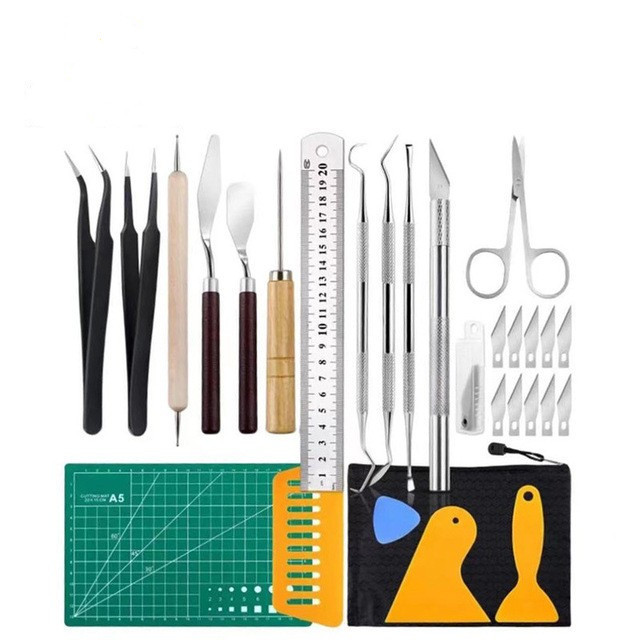 乙烯基贴工艺浮雕刻干花工具套装 DIY干花工艺28件套工艺