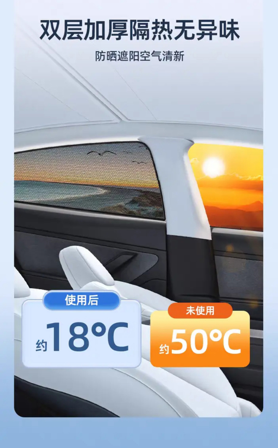 Anti-mosquito and insect screen mesh for car sunshade, sunscreen, temperature reduction, protection of car privacy, anti-catkin, anti-dust screen mesh