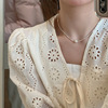 Organic necklace from pearl, advanced chain for key bag , silver 925 sample, light luxury style, wholesale, high-quality style