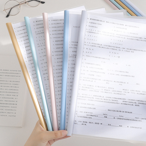 A4 lever folder student water drop style large-capacity information test paper holder file book storage and organizing lever clip