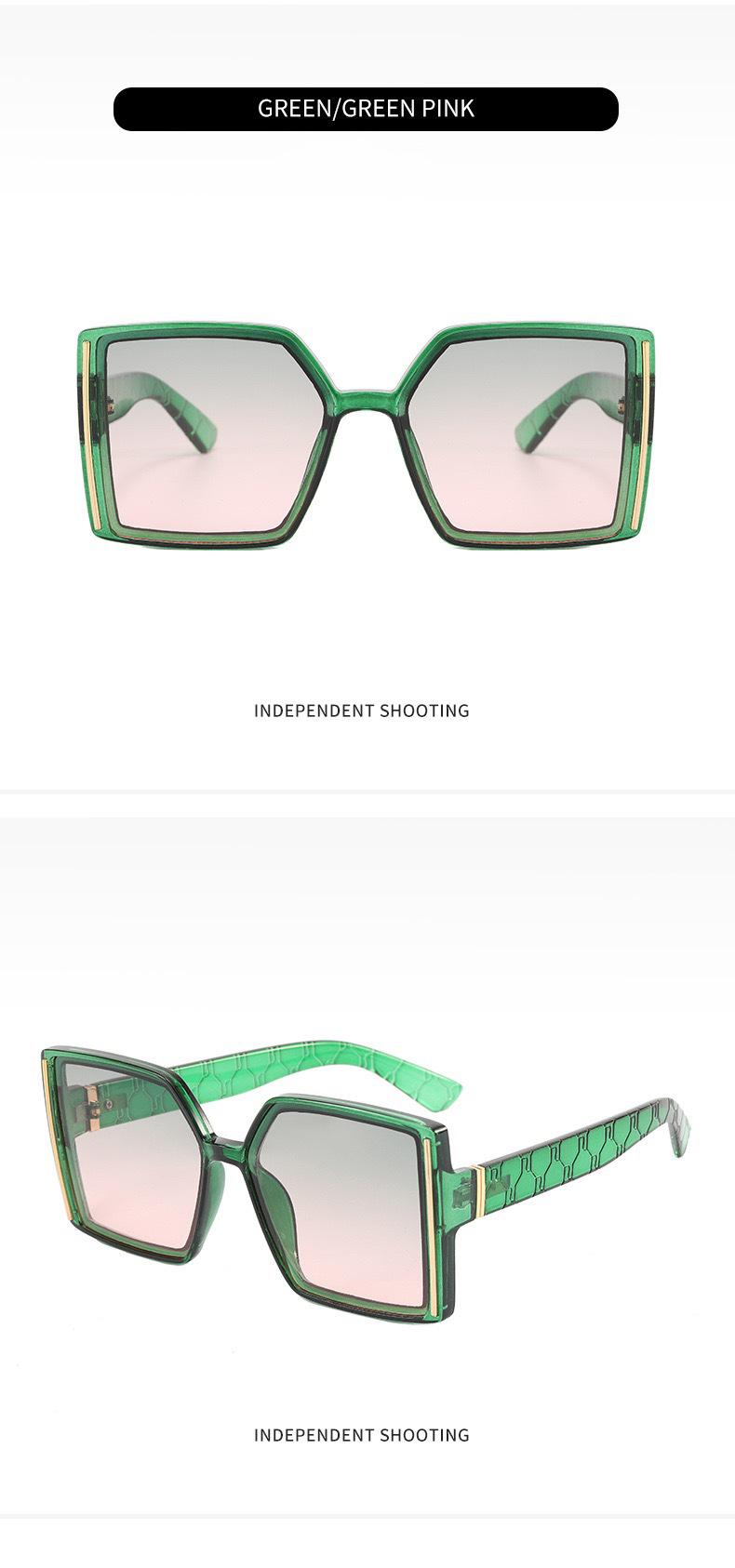 Nei modesch villfälteg a séier verkaaft, einfach Sonnebrëller, Jelly Gradient, Sonnebrëller_voghion.com