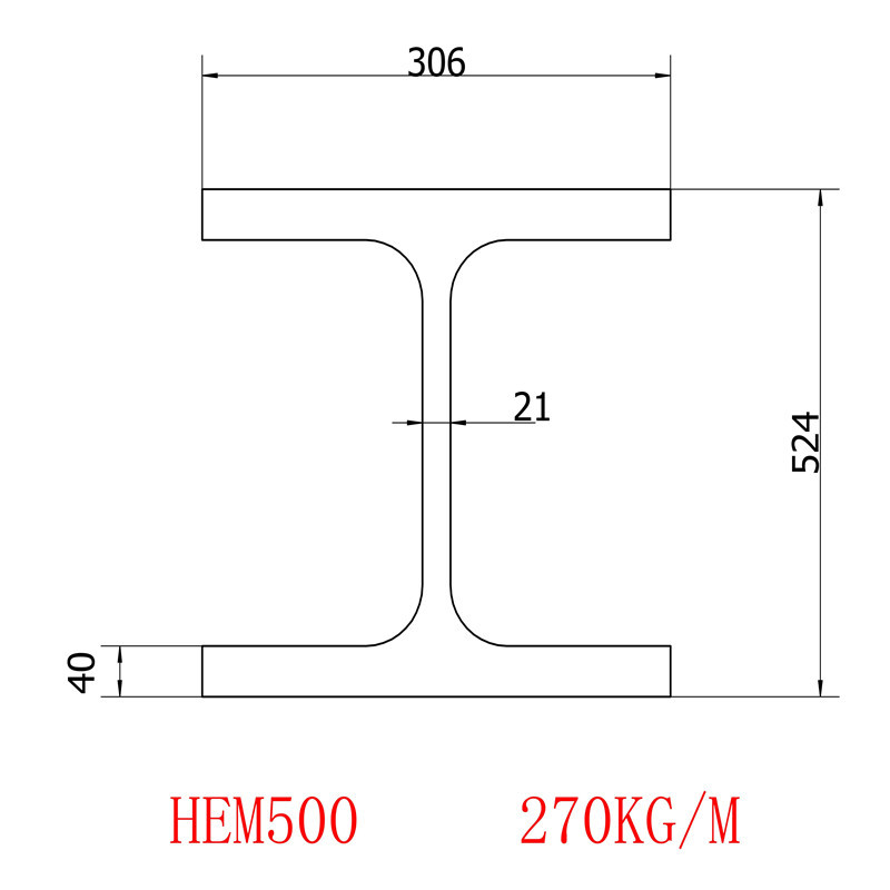 欧标H型钢HEM500莱钢生产批发价格欧标方管