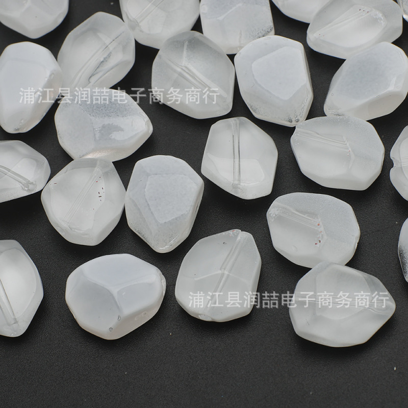 欧美异形水晶散珠 玻璃珠 烤漆散珠 菱形石头珠 DIY手链项链材料|undefined