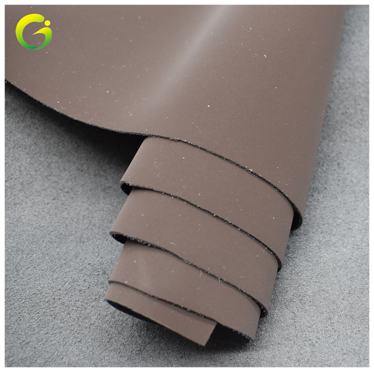 超纤牛巴皮革 真超耐磨纯色绒感磨砂 鞋用箱包皮具面料