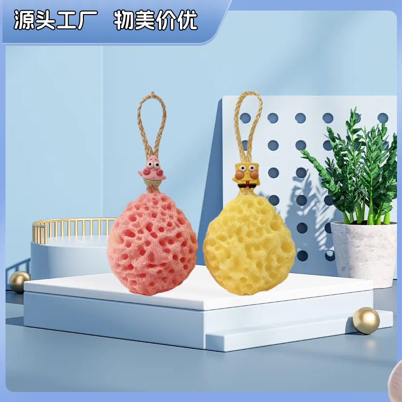 Esponja de baño grande estilo japonés con forma de panal, esponja súper suave, esponja de baño bonita para niños, esponja exfoliante agradable para la piel.