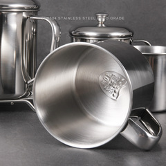 304 stainless steel cup, children's stainless steel water cup with handle, mouthwash cup for students, shatter-resistant cup