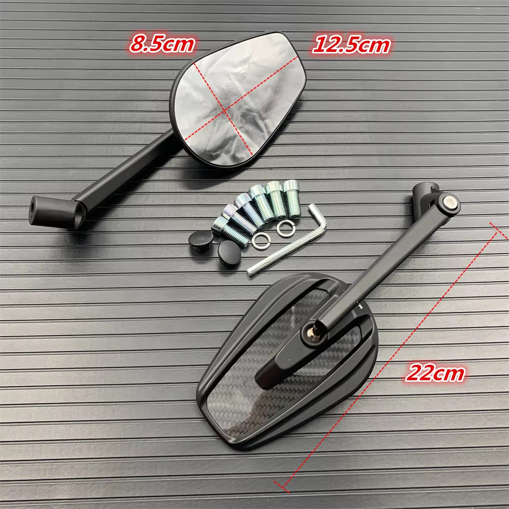 Suitable for Yamaha Suzuki Motorcycle Carbon Fiber Handlebar Rearview Mirror