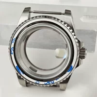 Корпус из нержавеющей стали 40MM мужские модифицированные часы аксессуары минеральное стекло корпус 2813/8215